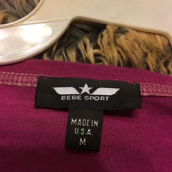 Bebe Sport fuchsia pink casual soft light top - Picture 5 of 6